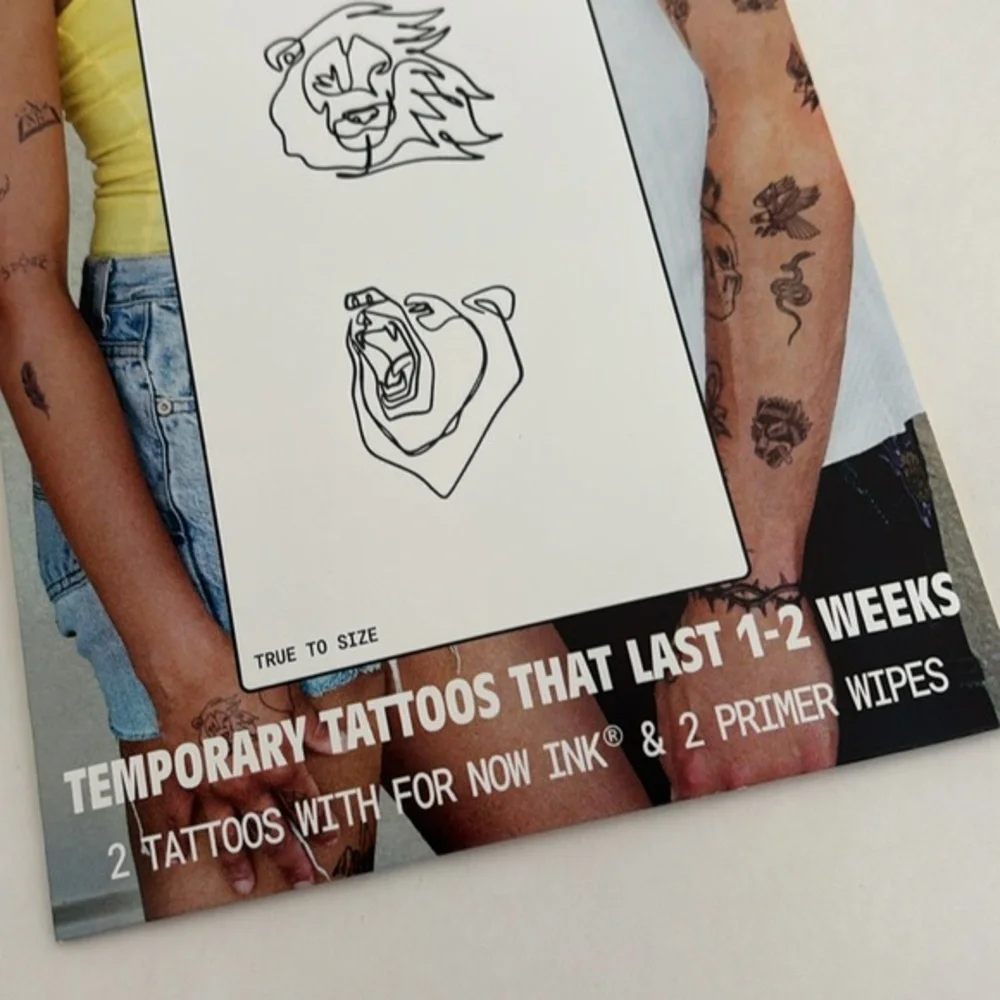 Inkbox Temporary Tattoos - Lion and Bear Designs‎ 1-2 Weeks Halloween